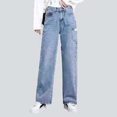 Light blue bleached women jeans