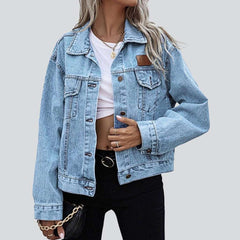 Light blue women jeans jacket