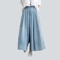 Light wash cullotes denim pants