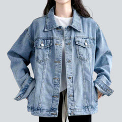 Light wash women denim jacket