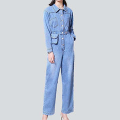 Long sleeve light blue overall