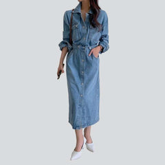 Long sleeve oversized denim dress