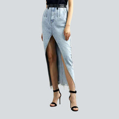 Long women jeans skirt