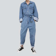 Loose denim overall for men