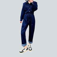 Loose women denim overall