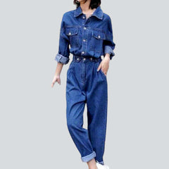 Medium wash 90s denim overall