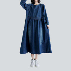 Medium wash urban denim dress