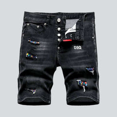 Men urban denim shorts