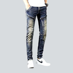 Mid-waist men skinny jeans