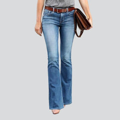 Mid waist women cigarette jeans