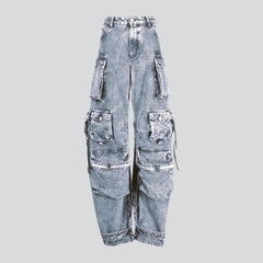 Mid-waist women straight jeans