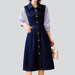 Midi women denim dress