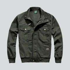 Military duty men jean jacket