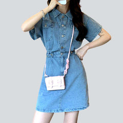 Mini women denim dress