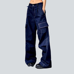 Monochrome cargo women baggy jeans