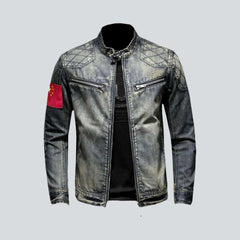 Motorcycle men jean jacket