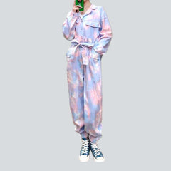 Multi-color women denim overall