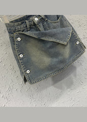 New Blue Sexy High Waist Denim Short Skirt Autumn