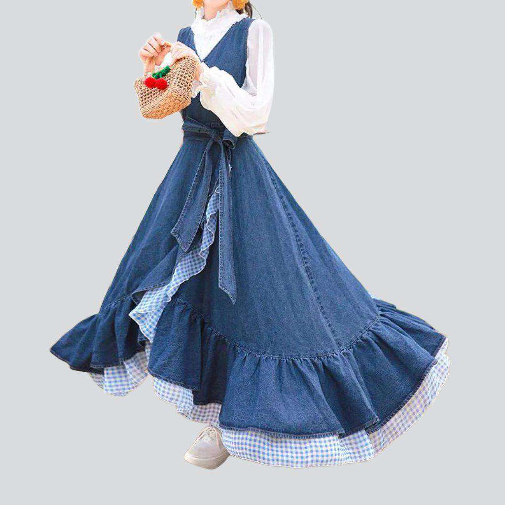 Asymmetric denim dress with ruffles Rae Jeans Asymmetric denim dress with ruffles Rae Jeans