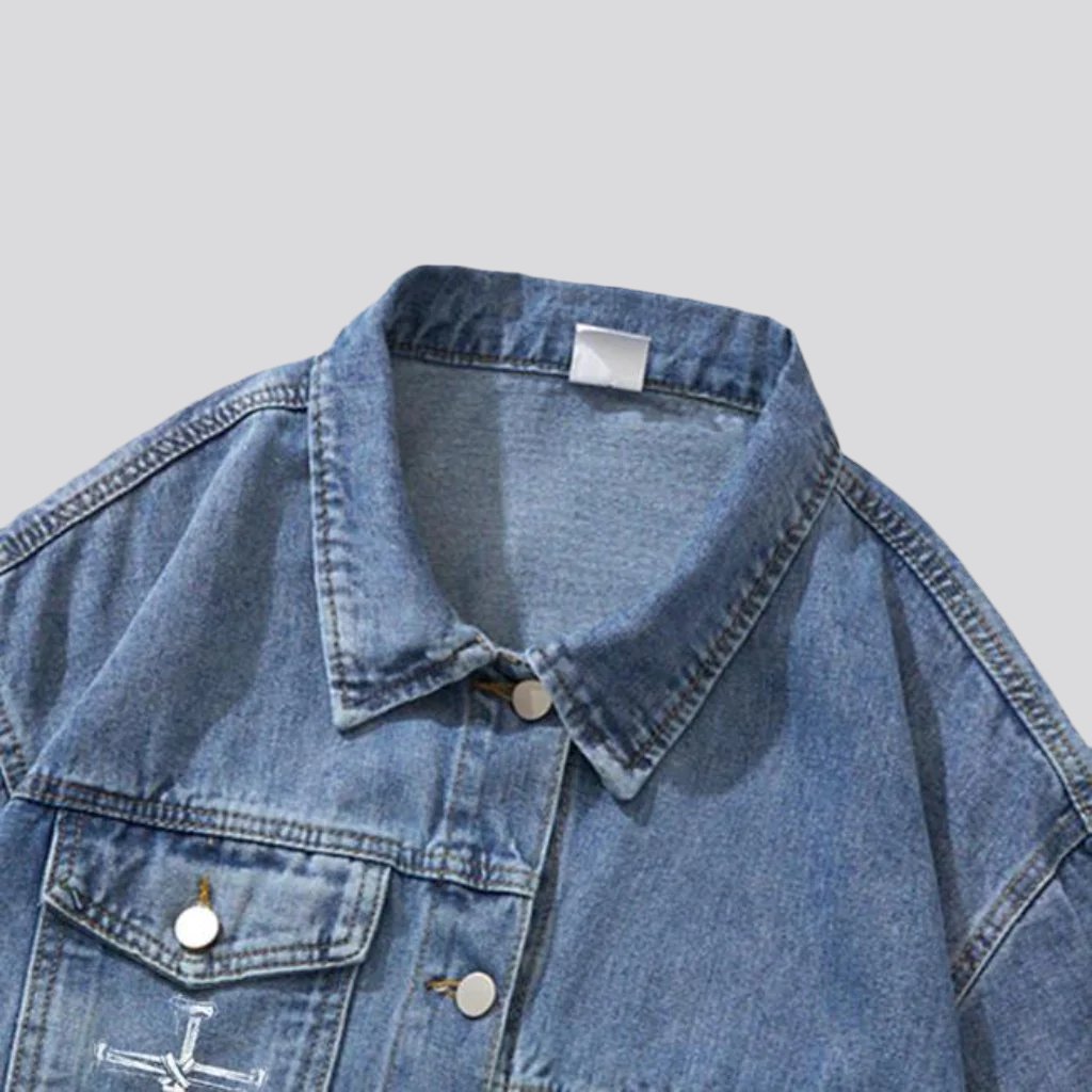 Painted y2k men jean jacket