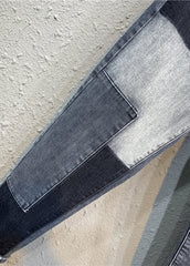 Bio Colorblock Taschen Patchwork Denim Hose Herbst
