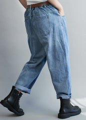 Organic denim Blue Casual harem pants