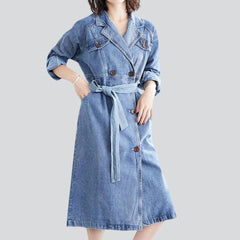 Oversized bleached women denim coat