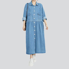 Oversized women denim dress