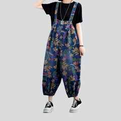 Painted y2k denim jumpsuit for women