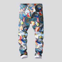 Painting print men jeans