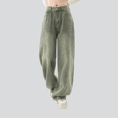 Pale green vintage baggy jeans