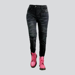 Protective biker jeans for women