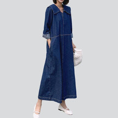 Pull on women stylish denim dress