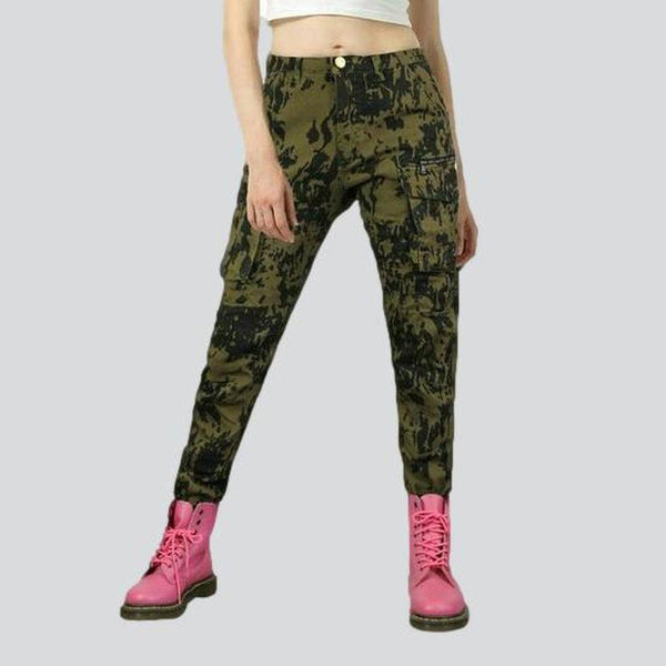 Camo moto best sale jeans womens