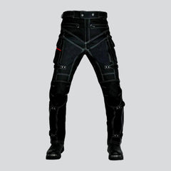 Reflective safely biker denim pants