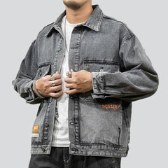 Retro oversized men jeans jacket