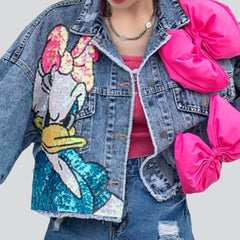 Chaqueta vaquera con cinta para mujer