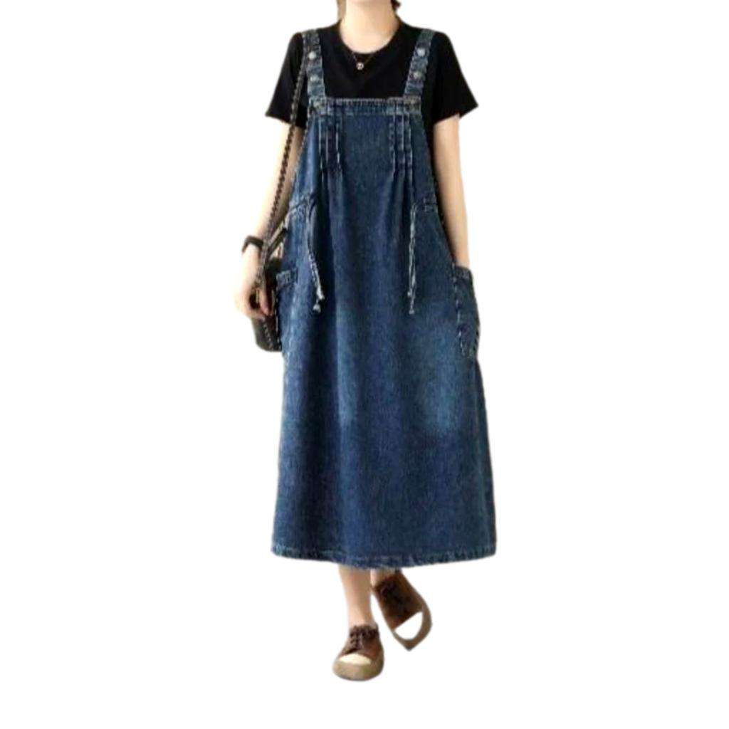 Dark wash urban denim dress