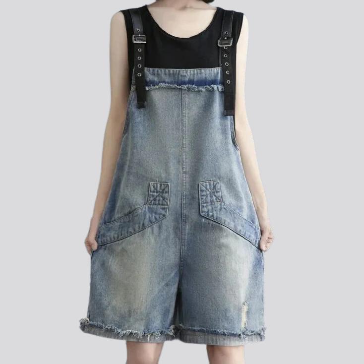 Baggy women denim romper