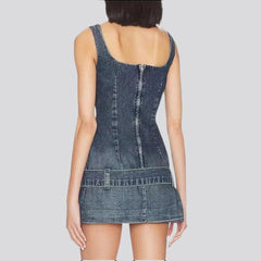 Mini jeans dress for women