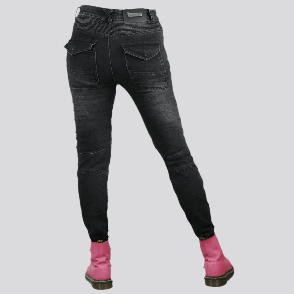 Schützende Bikerjeans für Damen