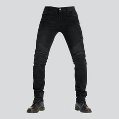 Wear resistant men moto jeans