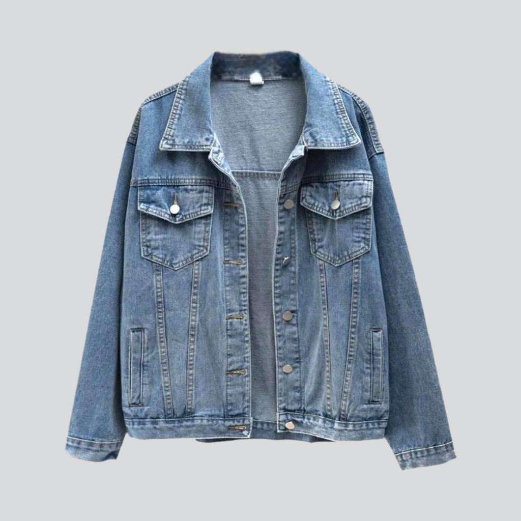 90er Jahre Light-Wash Jeansjacke für Damen