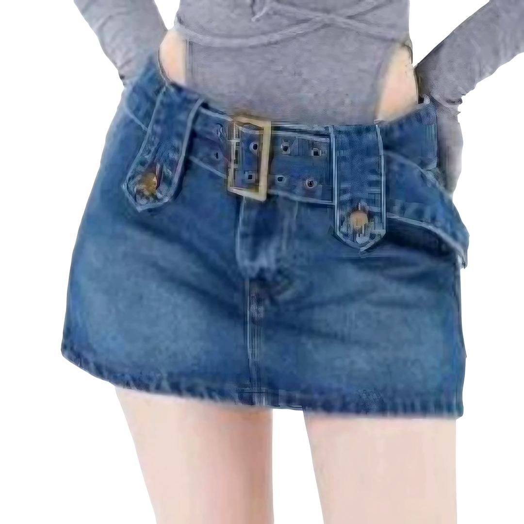 Ultra mini denim skirt