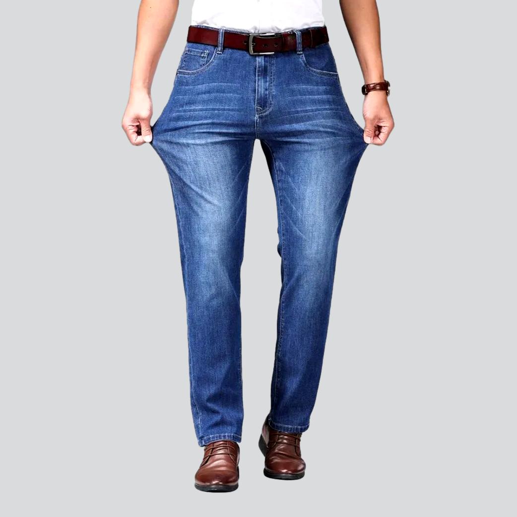 Thin business casual men jeans