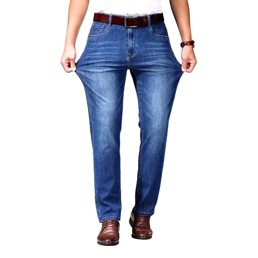 Thin business casual men jeans