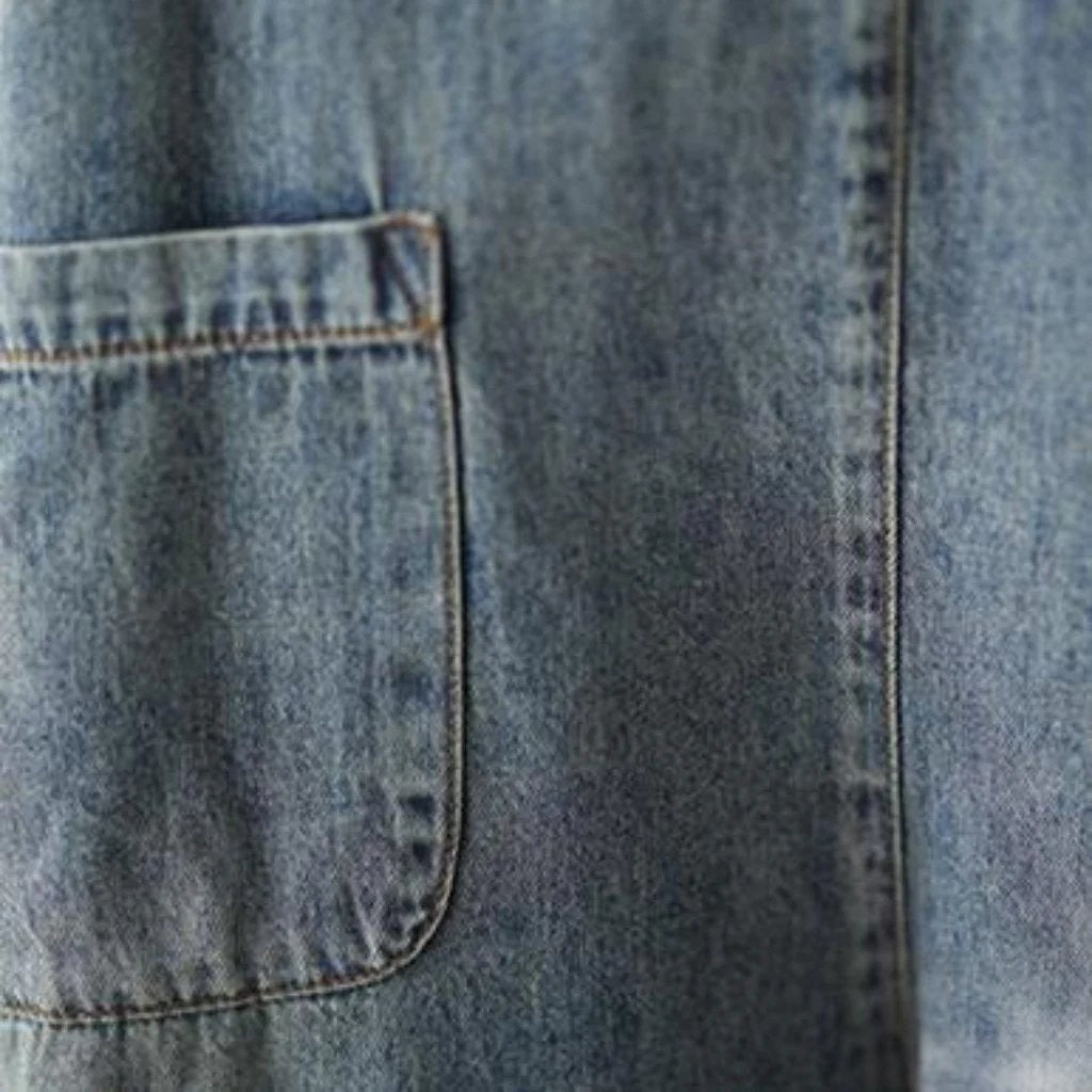 Jeans-Strampler mit Knöpfen und Hosenträgern für Damen