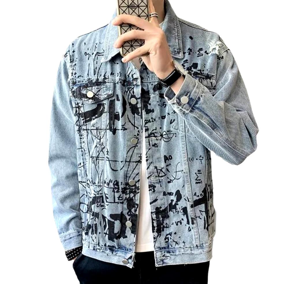 Slim men denim jacket