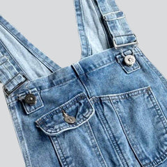 Ripped carpenter men denim jumpsuit