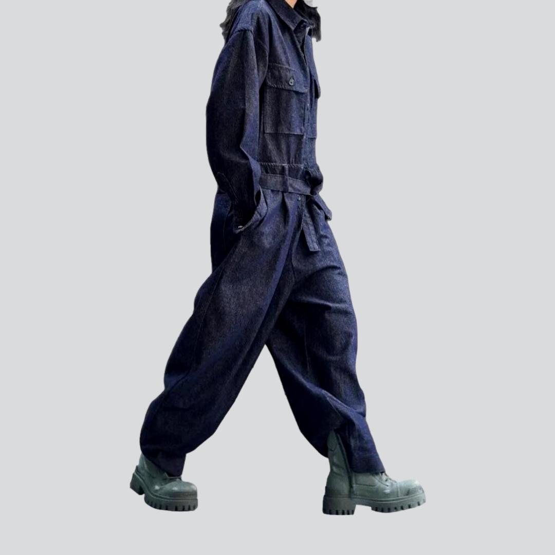 Ultra baggy women denim overall